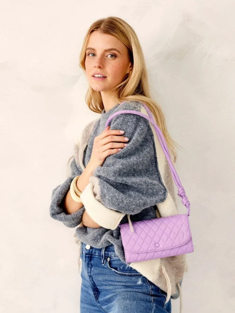 Vera Bradley Wildwood Wallet Crossbody Bag Purple Rhapsody Quilted Cotton NWT